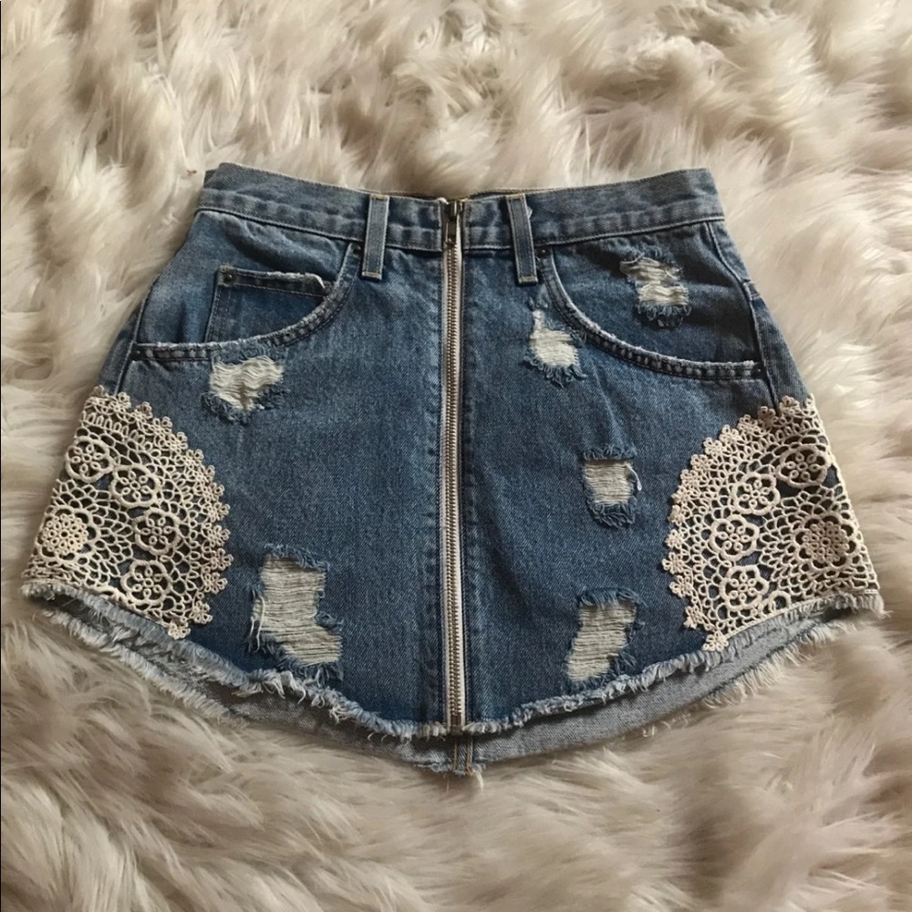LF Carmar denim skirt NWT